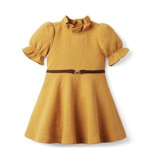 Janie and Jack Quilted Jacquard Puff Sleeve Dress w/Bloomers Size 6-12 Mons NWT